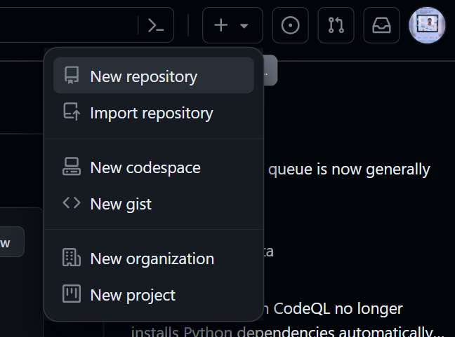 New Repository button